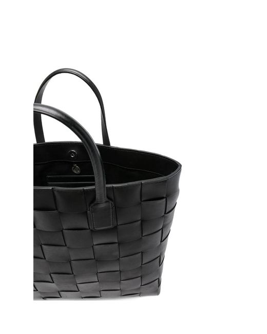 Dragon Diffusion Black Medium Pino Woven Top-Handle Tote Bag