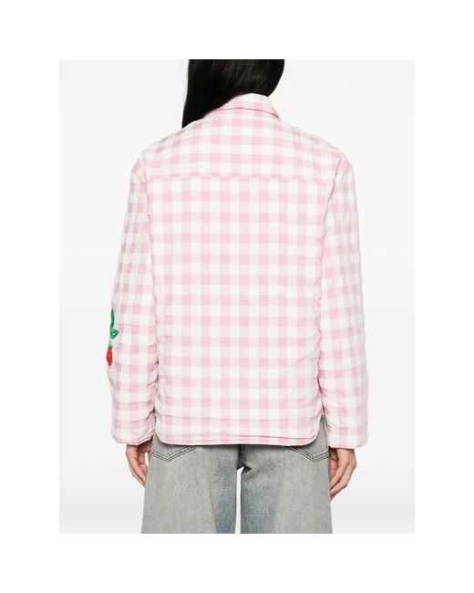 SUSANNA BLU Pink Crisantemo Gingham Jacket
