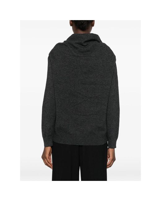 ELEH Black Layered-Detail Sweater