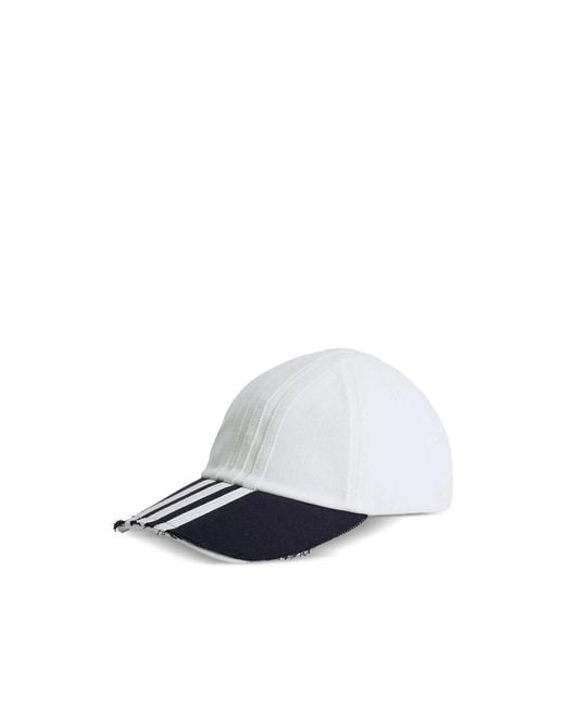 Y-3 White 3-stripes Baseball Cap for men