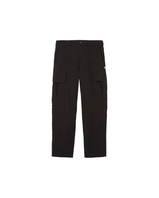 Burberry Black Cotton Cargo Trousers for men