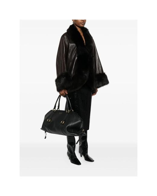 Alexander McQueen Black Farringdon Ring-Detail Tote Bag