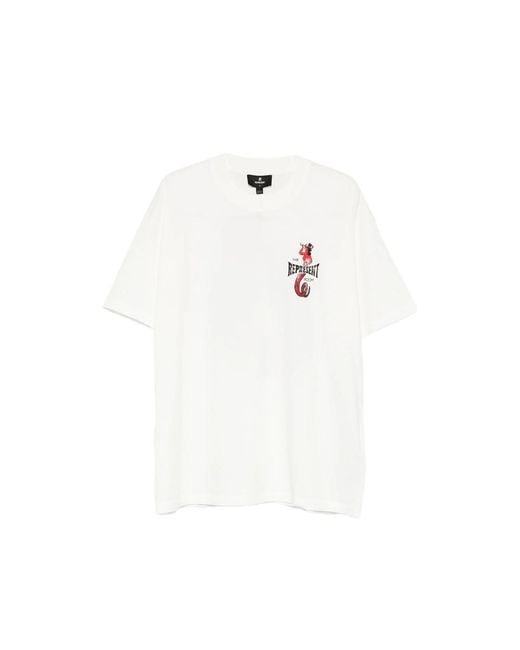 Represent White Crew Neck T-Shirt for men