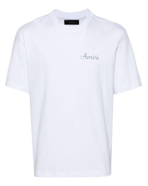 Amiri White Lanesplitters Logo-Print T-Shirt for men