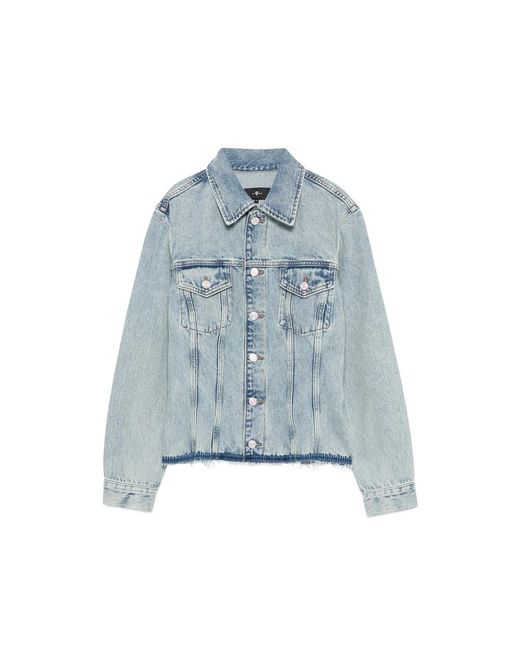 7 For All Mankind Blue Outerwears