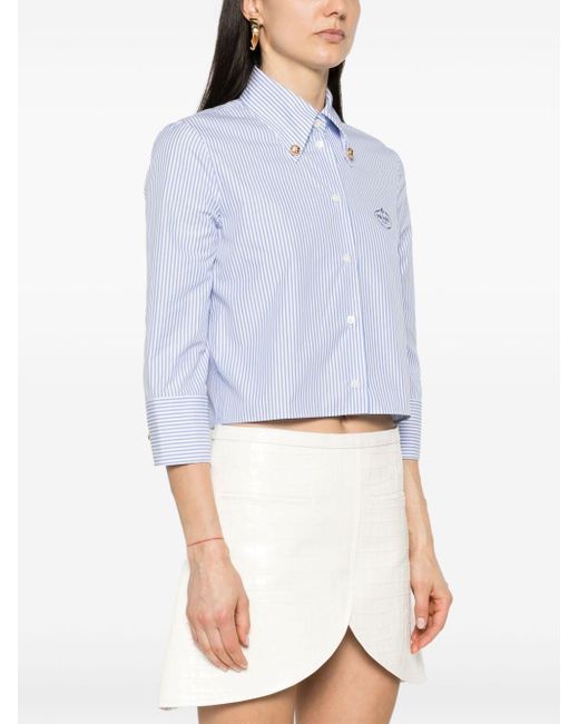 Prada Blue Striped Cotton Shirt