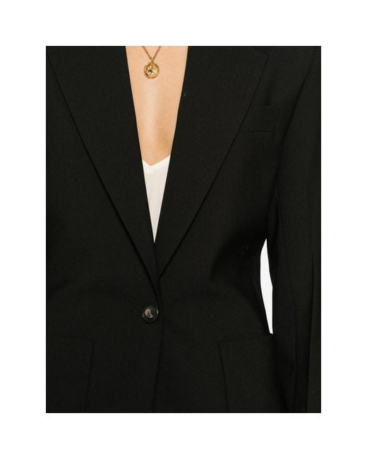 Covert Black Single-Breasted Patch-Pocket Blazer
