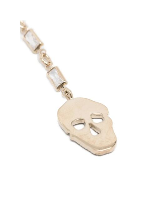 McQueen Metallic Skull Crystal-Embellished Bracelet