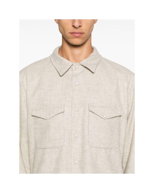 Eraldo White Padded Shirt for men