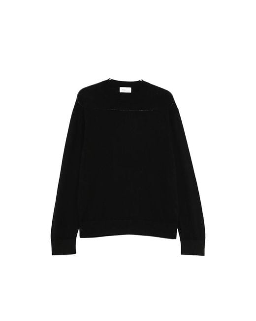 Diana Studio Black Crew-Neck Long-Sleeve Sweater for men