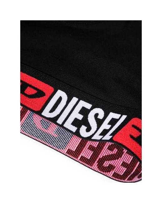 DIESEL Black Bralette Scoop-Neck Stretch-Cotton