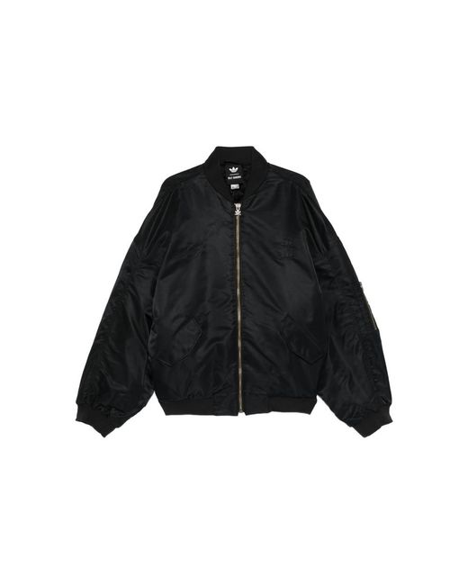ADIDAS X WILLY CHAVARRIA Black X Willy Chavarria Satin Bomber Jacket for men