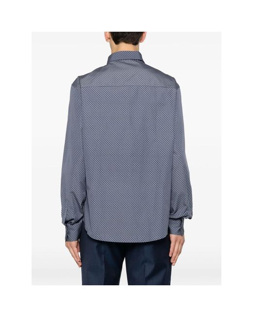 Ferragamo Blue Shirt Cotton for men