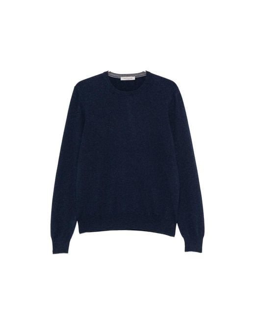 Fileria Blue Crew-Neck Long-Sleeve Sweater for men