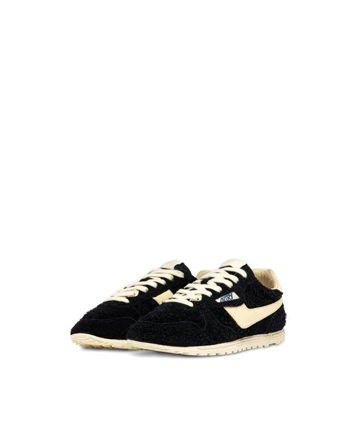 Autry Black Panelled Logo Sneakers