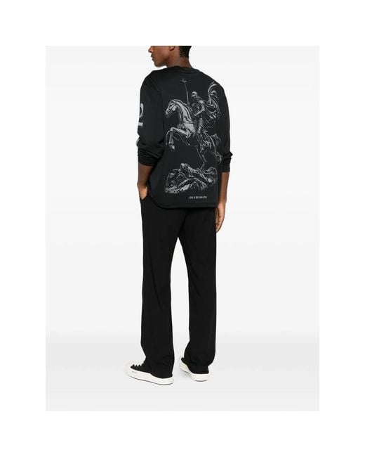 Represent Black Graphic-Print Long-Sleeve T-Shirt for men