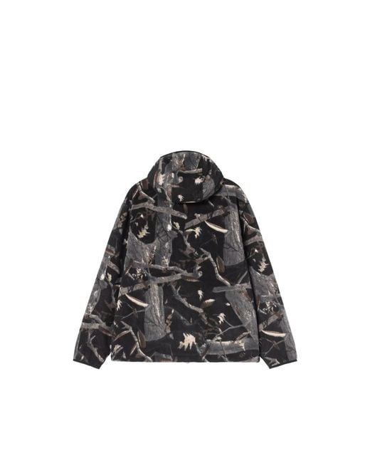 Carhartt Black Blevin Liner Camouflage-Print Hooded Jacket for men
