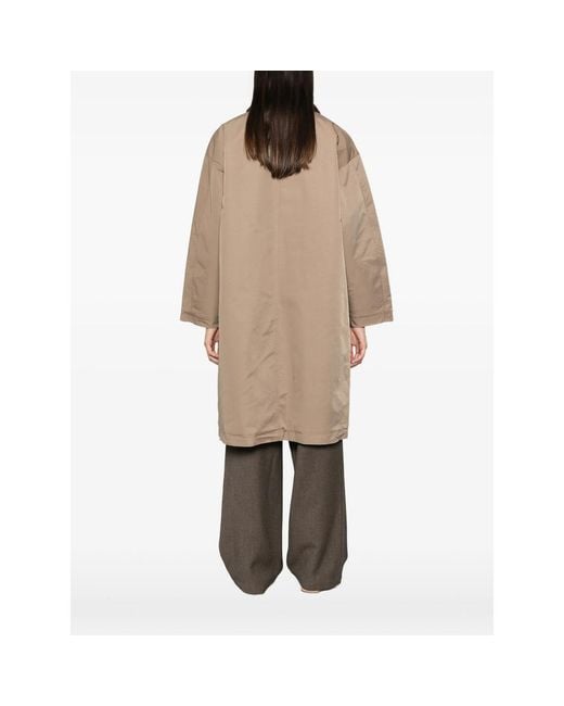 ELEH Brown Flap-Pocket Oversized Coat