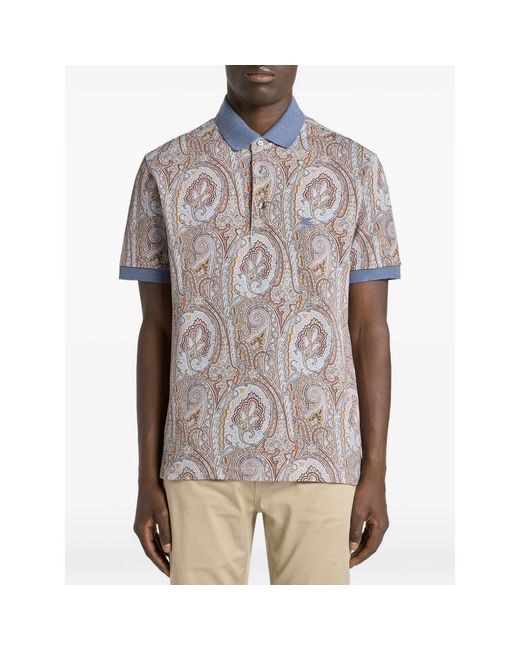 Etro Gray Polo Shirts for men