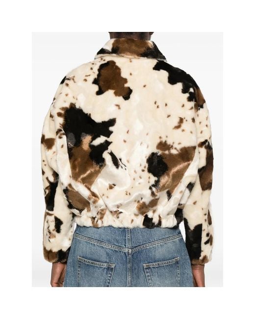 VALENTINI 1972 Multicolor Cow-Print Faux-Fur Jacket