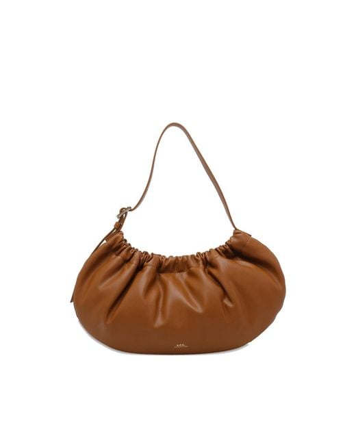 A.P.C. Brown A. P.C. Ninon Hoop Shoulder Bag