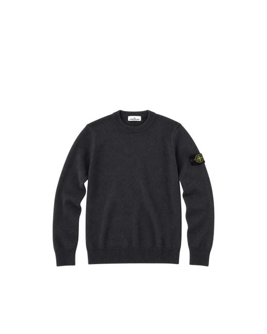 Stone Island Blue 5100072 Lambswool Sweater for men