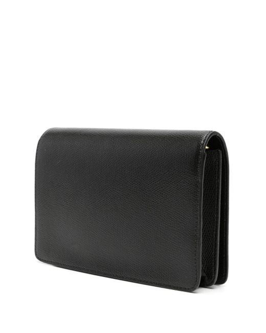 Elisabetta Franchi Black Horsebit-Detail Leather Shoulder Bag