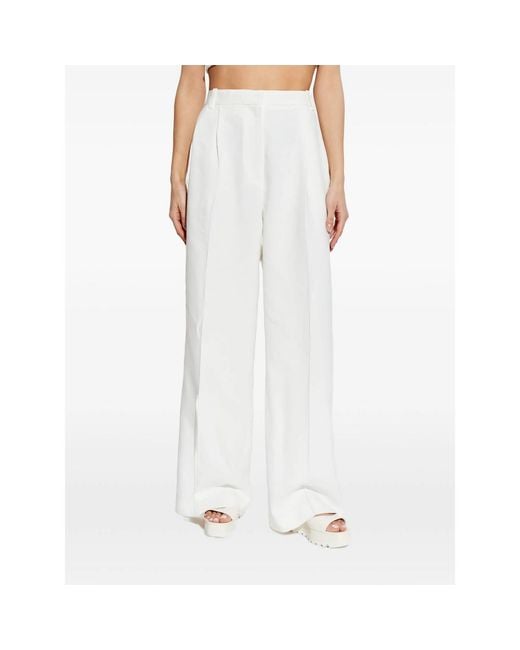 IRO White Helis Pleated Trousers