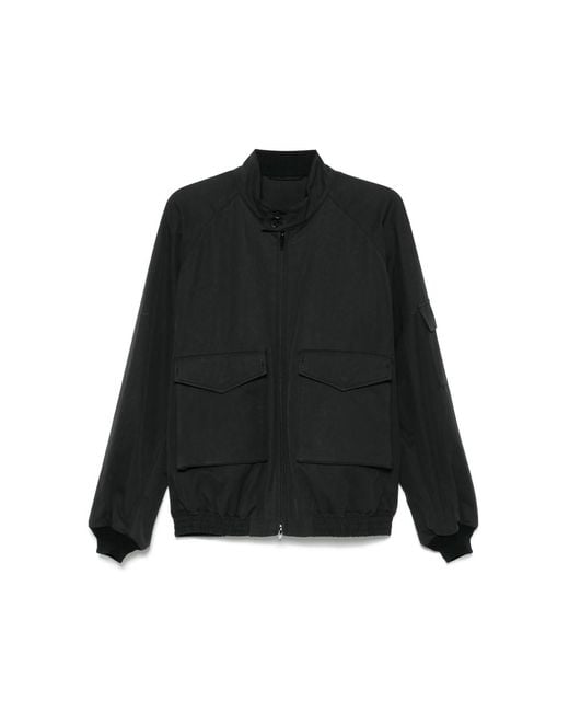 Kaptain Sunshine Black High-Neck Bomber Jacket for men