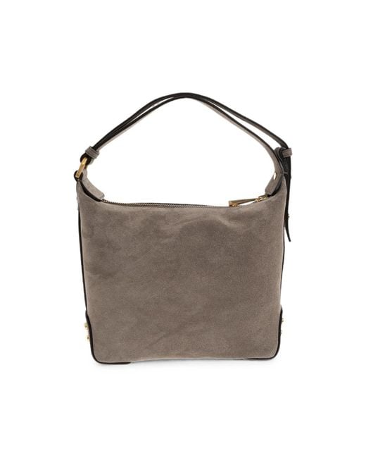Tod's Brown Mini Suede Shoulder Bag