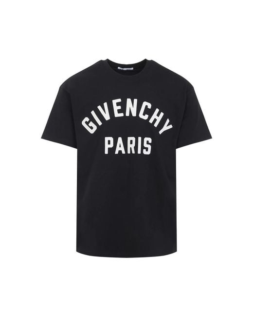Givenchy Black Logo-Print T-Shirt for men