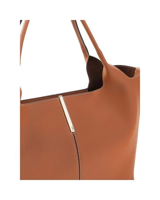 Tod's Brown Medium-Small Leather Tote Bag