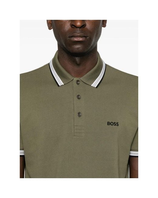 Boss Green Paddy Logo-Embroidered Polo Shirt for men