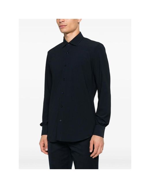 Mazzarelli Blue Long-Sleeve Shirt for men
