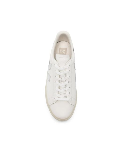 Veja White Campo Logo-Patch Sneakers for men
