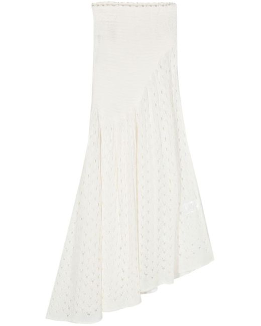 GIMAGUAS White Ischia Open-Knit Skirt