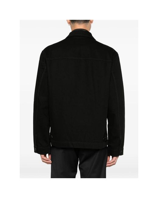 Lemaire Black Pocket Button Overshirt for men