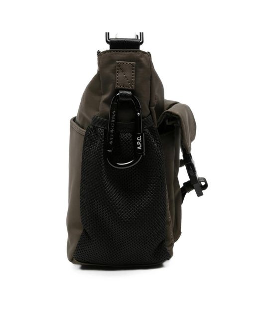 A.P.C. Black A. P.C. Buckle-Fastening Shoulder Bag for men