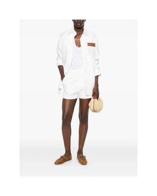 Fendi White Logo-Patch Jacket