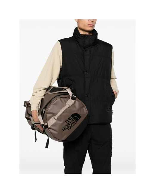 The North Face Black Base Camp Logo-Print Duffle Bag for men