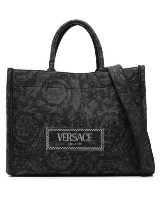 Versace Black Large Barocco Athena Tote Bag