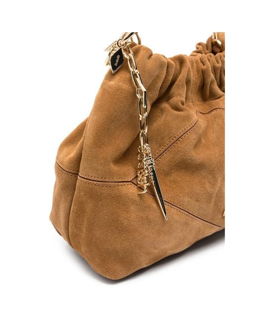 Ba&sh Brown Mini June Suede Tote Bag