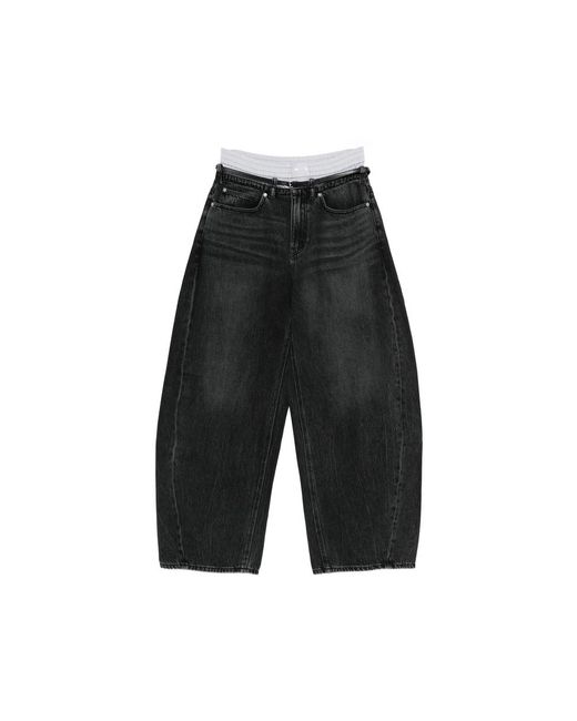 Alexander Wang Black Belt-Loop Belted Jeans
