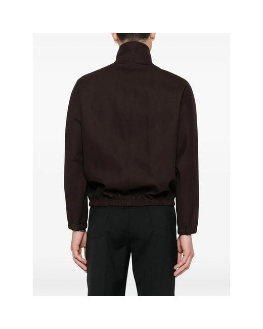 Courreges Black Zip-Up Bomber Jacket for men