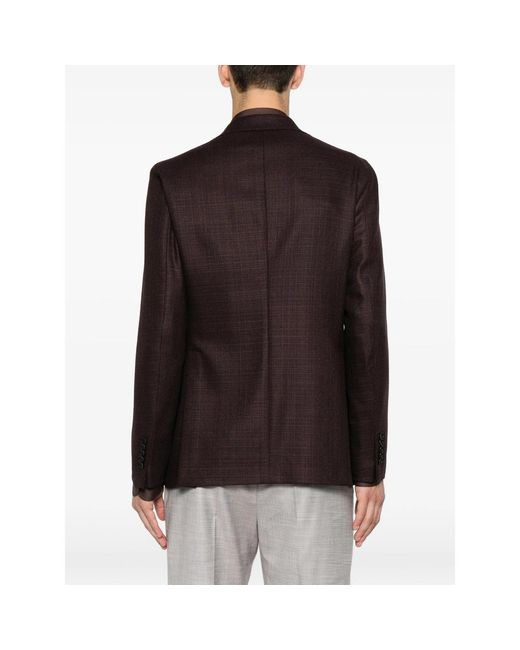 Tagliatore Brown Jacket Virgin Wool for men