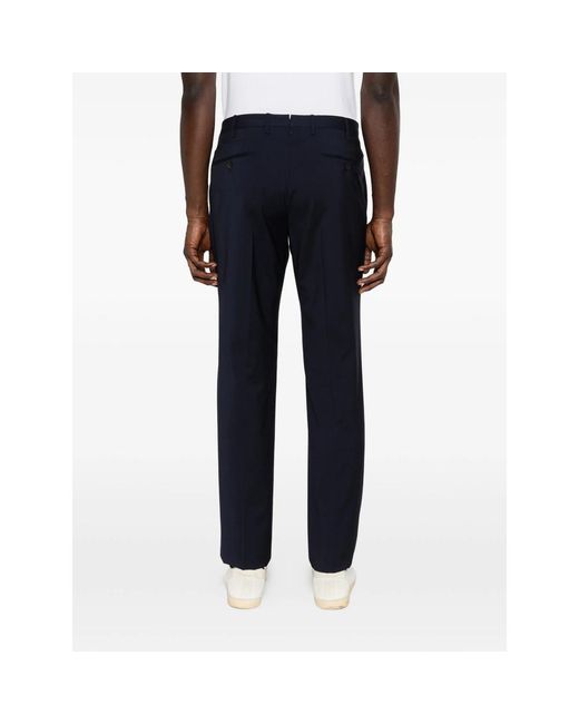 Incotex Blue Textured Trousers for men