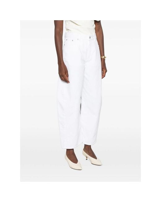 Alaïa White Wide-Leg Jeans