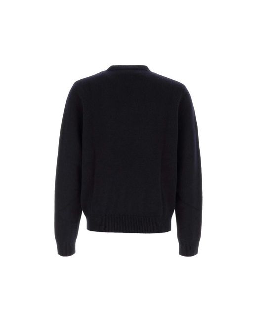 A.P.C. Black Crew Neck Wool Sweater for men