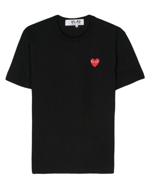 COMME DES GARÇONS PLAY Black Heart-Patch Cotton T-Shirt