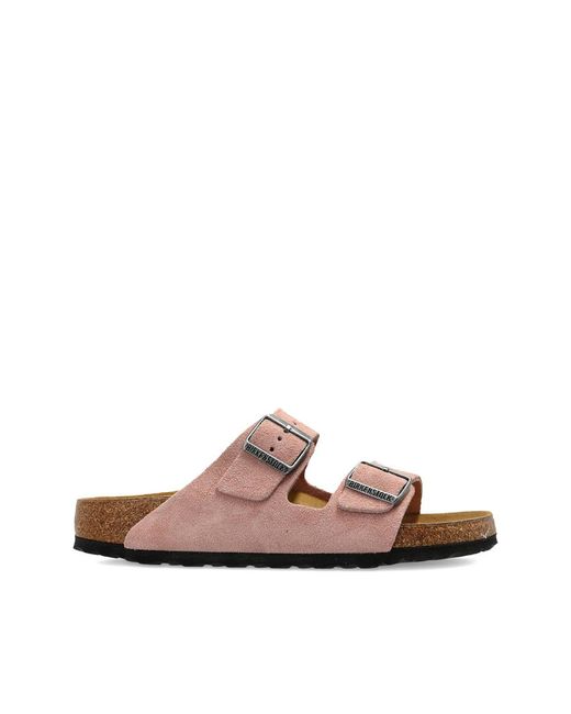 Birkenstock Brown Suede Double Buckled Slip-On Shoes